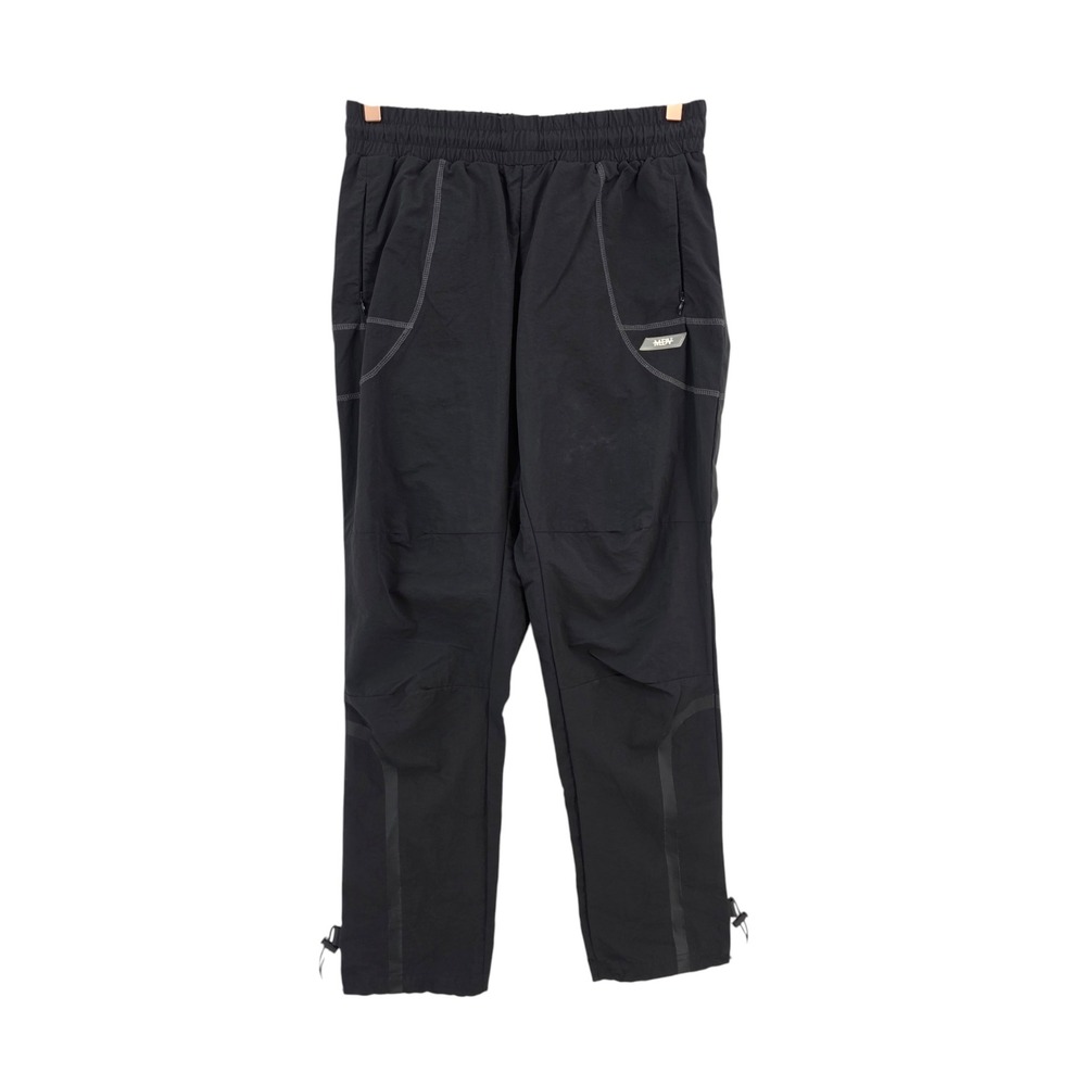 Manière De Voir Mens M Black Reflective Techwear Utility Jogger Pants
